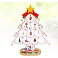thumbnail image 5 of LINLIN Christmas Tree Ornaments, Wooden Tabletop Christmas Tree Christmas Toy Set Mini Christmas Tree Wooden Christmas Tree Desktop Decoration for Xmas Home Decor, 5 of 5
