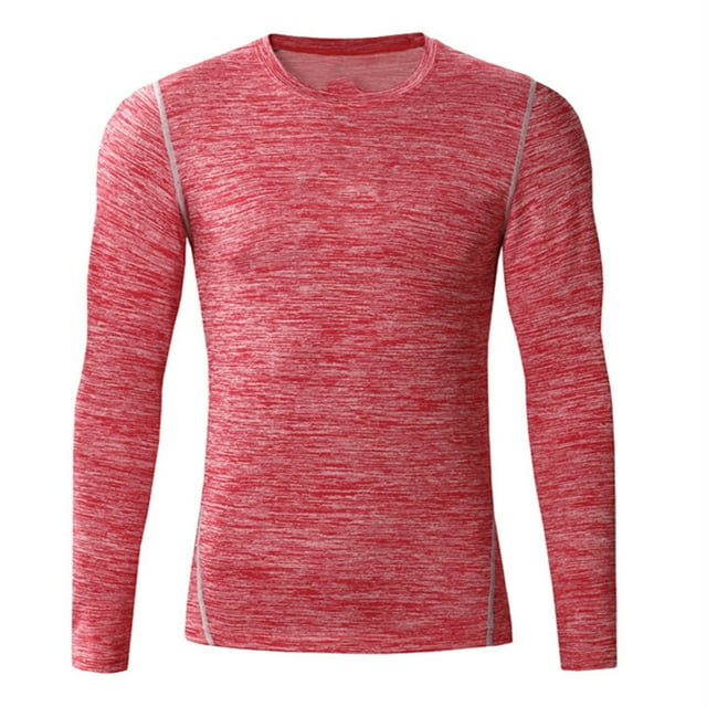 CAROOTU Men Sports Tops Shirt Basketball Football Training Running Stretch Quick-drying Tops New