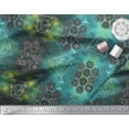 thumbnail image 3 of Soimoi Green polyester Crepe Fabric Scared Geometric Galaxy Print Fabric by the Yard 42 Inch Wide, 3 of 3
