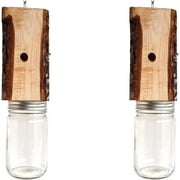 Mac's Carpenter Bee Trap Natural Wood with Bark, Set of Two