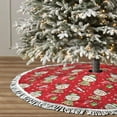 thumbnail image 3 of Christmas Tree Skirt, cute Christmas Moose Christmas Tree Decorations Indoor, Tree Skirts Mat With Tassel Trim for Halloween New Year Holiday Christmas Party Decor 36 Inches, 3 of 7