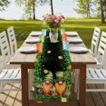 thumbnail image 4 of Table Runners 70 Inches Long Dress Scarves, St. Patrick's Day Farmhouse Coffee/Dining/Kitchen Table Decor, Holiday Table Runner, Green Lucky Shamrocks Harp Beer Black 13x70 Inch, 4 of 9