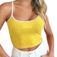 thumbnail image 4 of Sngxgn Women's Sleeveless Tank Top Double Layers Back Blouse Tunic(YELLOW,M), 4 of 4