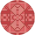 thumbnail image 1 of Ahgly Tapis Rond Lavable en Machine Intérieur Transitionnel Rouge, 3 Pieds Rond, 1 of 7