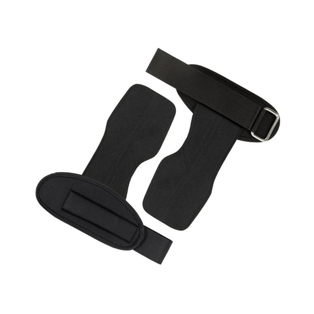 Levantamiento de muñeca envolturas de soporte empuñaduras transpirables antideslizantes guantes de levantamiento de pesas ganchos de levantamiento de negro