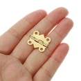 thumbnail image 4 of Bisagras pequeñas para joyeros Uxcell de 3/4 pulgadas, paquete de 10 bisagras en forma de mariposa de 90 grados para joyeros con 40 tornillos, doradas, 4 of 7