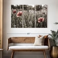 thumbnail image 3 of Elephant Stock Poppy Impression Vintage Color Pop Wall Art - Living Room Wall Decor - Floral And Botanical Multi Panel - Gray And Orange Decor By Melanie Viola - 50" x 32", 3 of 8