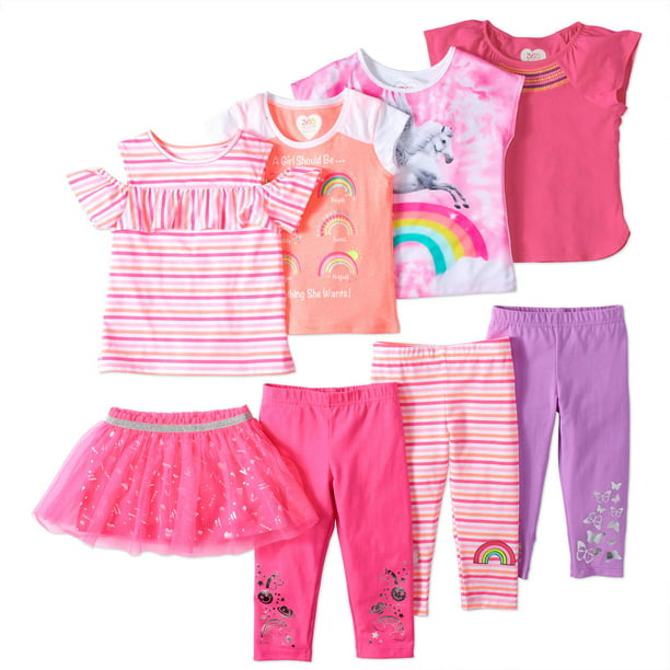 365 Kids From Garanimals - Girls' Kid-Pack Mix and Match Outfits 8 ...