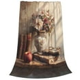 thumbnail image 2 of Vsdgher Vintage Floral Vase With Books Ultra-Soft Micro flannel Blanket Throw Blankets for Couch Sofa, Bed (4 sizes)-80"x60", 2 of 7