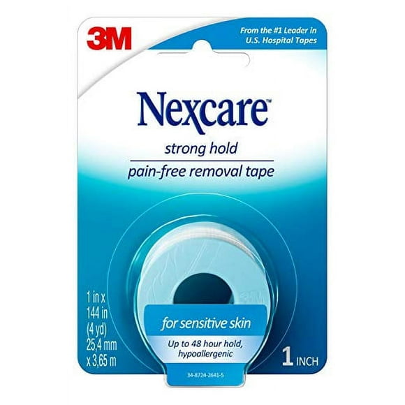 Nexcare Strong Yet Pain Free Tape, Tears Easily, 1 Roll