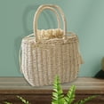 thumbnail image 4 of Runquan Sac à Main en Paille Sac à Main Décontracté pour Femme Tissé à la Main avec Poignée Supérieure Sac Tissé Blanc, 4 of 6