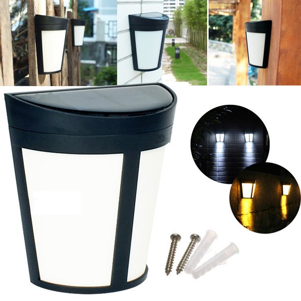 Fiudx Aplique Solar de Pared, 6 Led de Iluminación Brillante, Activación Automática Por Sensor, Iluminación Exterior para Jardín, Decoración de Estilo Europeo, Ahorro de Energía, Fácil Instalación, I