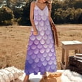 thumbnail image 3 of Purple Mermaid Scales Sleeveless Dress Women's Evening Dress Womans Clothing, 3 of 9