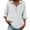 White, variant on Turilly Womens Relaxed Fit Henley Blouse Fashion Women's Summer V-Neck Casual 3/4 Sleeve Collared Tunic Tops