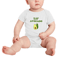 thumbnail image 2 of Cute Baby Romper Jumpsuit Lil' Avocado Fruit Funny Boy & Gril Bodysuit (White, 3-6 Months), 2 of 5