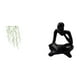 thumbnail image 1 of Elegante arte mural de enredaderas y estatua abstracta de pensador para baño, dormitorio, sala de estar, estante, oficina o librería., 1 of 8
