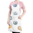 thumbnail image 5 of Fall Pumpkins Apron-Garden Aprons for Women with Pockets-Cotton Linen Waterproof Kitchen Cooking Gardening Aprons Adjustable for Kitchen,Cooking,BBQ and Salon 33"x27", 5 of 7