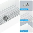 thumbnail image 4 of 33 Inch Fireclay Farmhouse Sink, White Farmhouse Sink Apron Front Farm Sink Kitchen Sink Fireclay Ceramic Porcelain Deep Single Bowl Farm Sink with Bottom Grid and Strainer Drain, 4 of 8