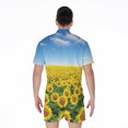 thumbnail image 2 of Sunflower Field Short Sleeve Men'S Rompers, Sunflower Flower Floral Casual Summer Jumpsuits Outfit, 2 of 4