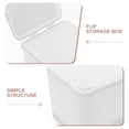 thumbnail image 3 of BRIGHTFUFU 1Set Playing Card Box with Hinged Lid Design for Trading Card Holder White Plastic Material 3.74X3.15X2.36In, 3 of 8