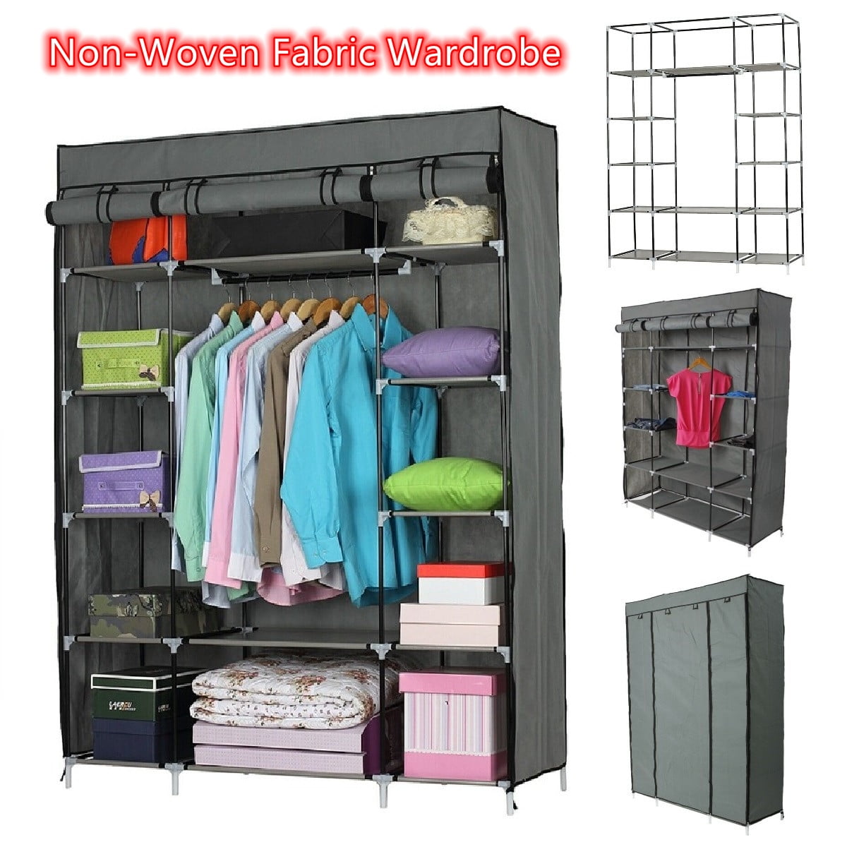 Goorabbit Closet Organizer Clearance, Portable Closet Organizer Wardrobe Closet Bedroom Closets