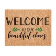 thumbnail image 1 of Halloween Decorative Doormat 02 - 40x60CM Anti-Slip Polyester Floor Mat with Fun Halloween Elements, Machine-Washable Indoor/Outdoor Entryway Rug for Patio, Porch & Home Holiday Decoration, Khaki (6, 1 of 6
