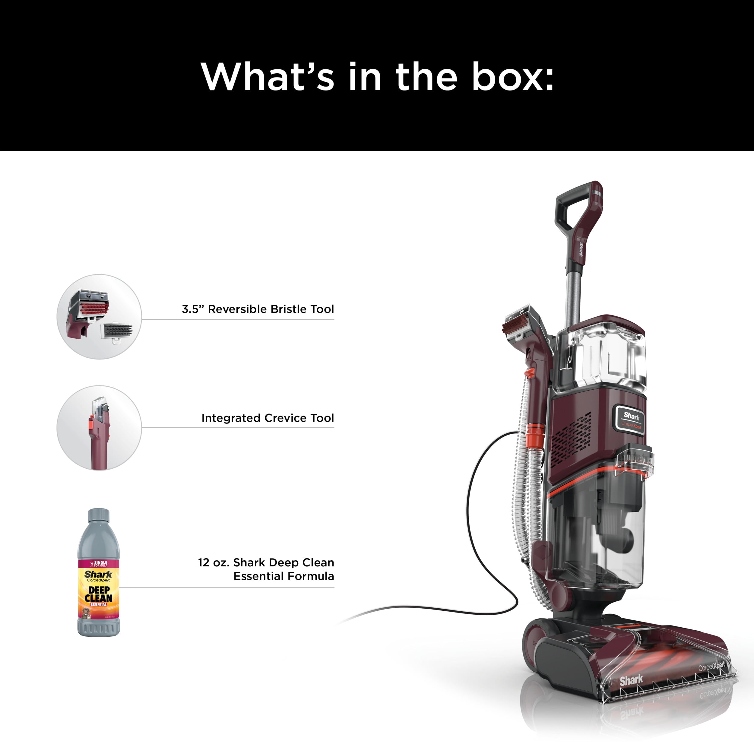 Shark CarpetXpert Upright Cleaner, Spot & Stain Eliminator, Pet & Home Carpet Shampooer, Magenta  (图2)