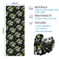 thumbnail image 2 of Black Soccer Balls with Green Elements Pattern Hot Yoga Mat Towel Non Slip for Hot Yoga - Quick-Drying Yoga Mat Cover with 4 Corner Pockets with Travel Bag - Hot Yoga Towel Non Slip 70"x26", 2 of 6