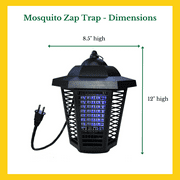 Best Bee Brothers Outdoor 0.5 Acres Hanging Zapper Fly Trap with Small Brush, Black, 1 Count