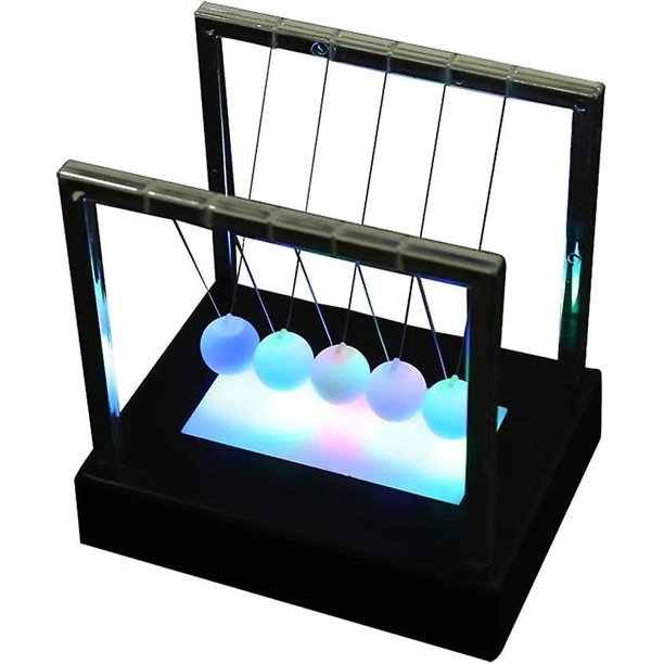 Cradle Desktop Gadget Led Multi-color Change Shine Light Ball Balance Ball Física Ciencia Juguete Decoración de escritorio