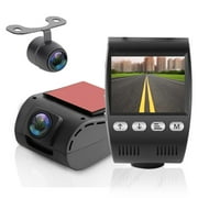 PYLE PLDVRCAM48 - Dash Cam Car Recorder DVR - 2 Inch Monitor Blackbox Rear Camera View Full Color HD 1080p Video Security Loop Camcorder - PiP Night Vision Audio Record Micro SD & Built-in Microphone