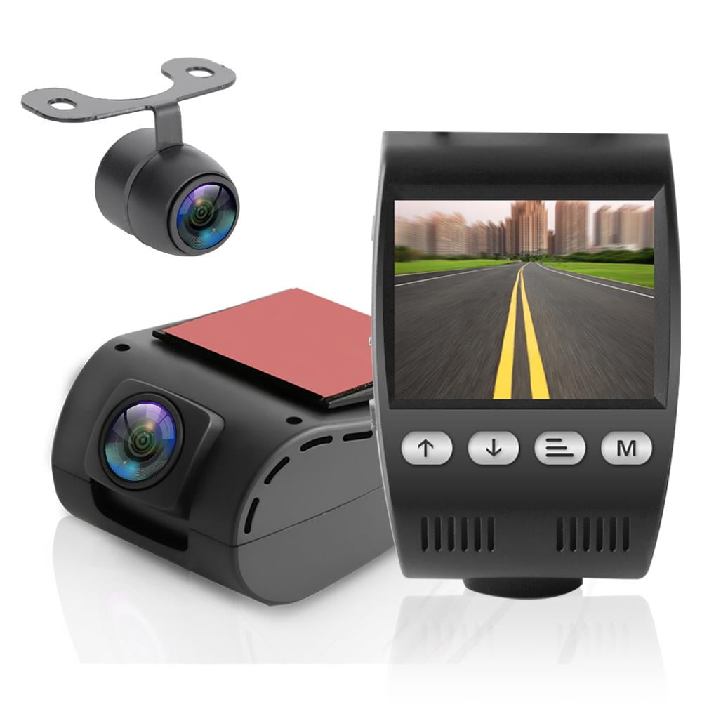 PYLE PLDVRCAM48 - Dash Cam Car Recorder DVR - 2 Inch Monitor Blackbox Rear Camera View Full Color HD 1080p Video Security Loop Camcorder - PiP Night Vision Audio Record Micro SD & Built-in Microphone