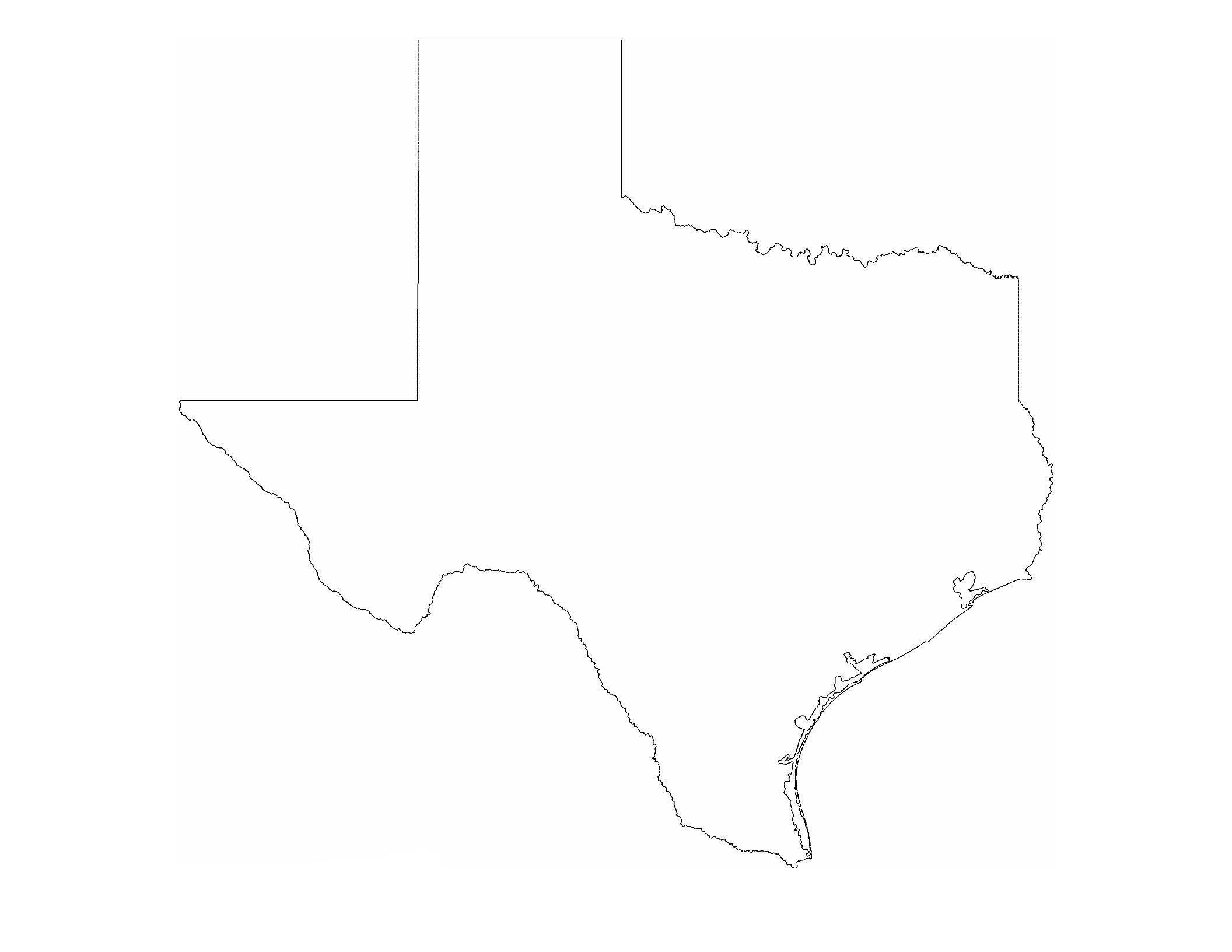 Map Of Texas Printable