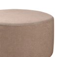 thumbnail image 7 of Small Round Ottoman Slipcover Footstool Footrest Cover Removable Living Room - Kahki, 48-55cm, 7 of 7