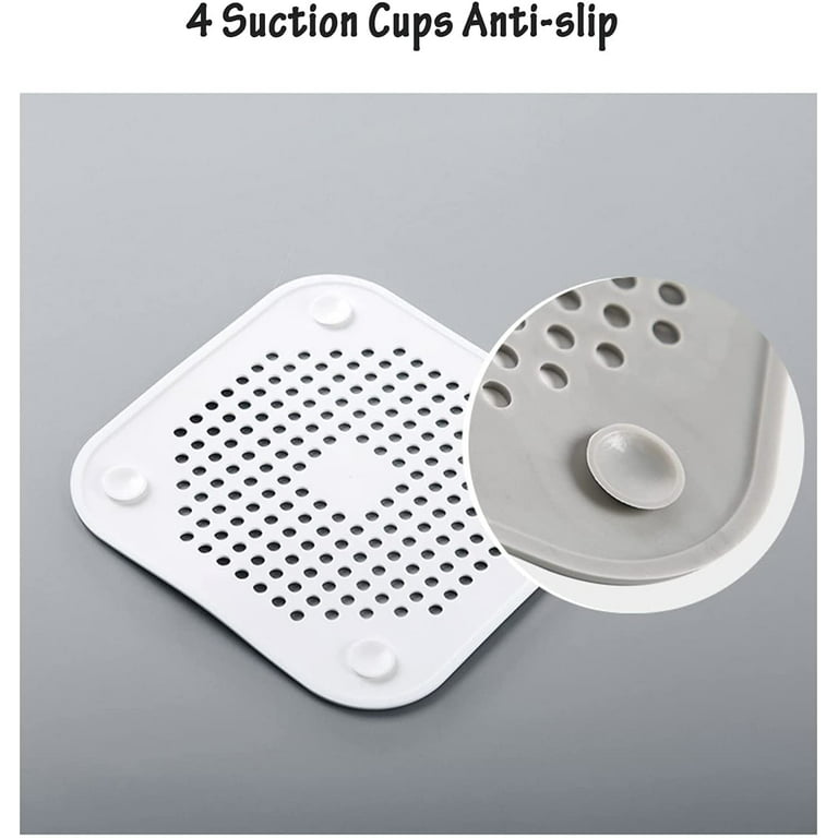 Hair Shower Drain Catcher,Square Drain Cover for Shower Silicone Hair  Stopper with Suction Cup,Easy to Install Suit for Bathroom,Bathtub,Kitchen  2 Pack(White Black) - Yahoo Shopping