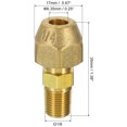thumbnail image 2 of Uxcell G1/8 Male x 1/4" Male Brass Flare Tube Fitting Pipe Hose Fitting Adapter Connector, 2 of 6