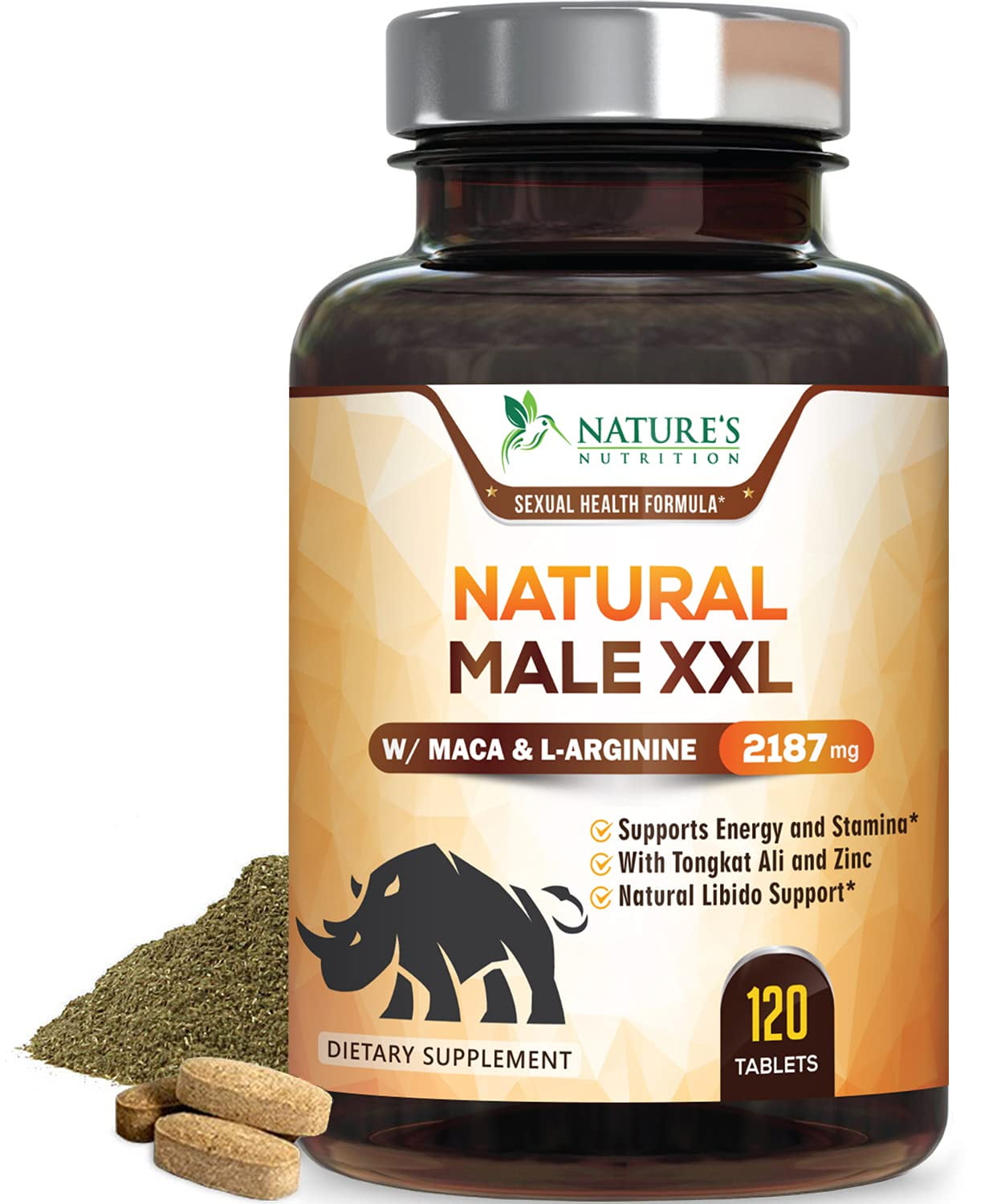 Nature's Nutrition Male Pills for Stamina, Strength & Endurance mg, 120 Ct. Walmart.com