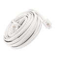 thumbnail image 5 of Unique Bargains White RJ11 6P4C Modular Telephone Extenstion Cable 10ft, 5 of 5