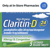Claritin-D Allergy Medicine, 24 Hour Non-Drowsy Allergy & Nasal Congestion Tablet, 5 Ct