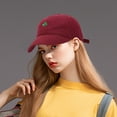 thumbnail image 2 of GDREDA Mens Hats and Caps Three Leaves Pattern Baseball Cap Tongue Outdoor Sun Hat，Red, 2 of 4
