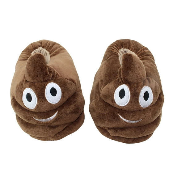 Smiling JuJu X Cute Poop Emoji Slippers Plush Cotton Comfortable