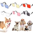 thumbnail image 4 of Vintage Dog For Small Cat Cat  Eye-Wear Pet Products Square Cat Glasses Pets Party Decor Pet Glasses Cat Sunglasses RED, 4 of 8