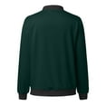 thumbnail image 4 of Lightweight Cardigans for Women Full Zipper Up Solid Color Crew Neck Tops Casual Loose Long Sleeve Coat Shrugs for Women Dark Green M, 4 of 5