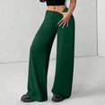 thumbnail image 5 of Women's High Waisted Wide Leg Sweatpants Casual Jogger Pants for Relaxed and Sporty Everyday Use,Dark Green,M, 5 of 6