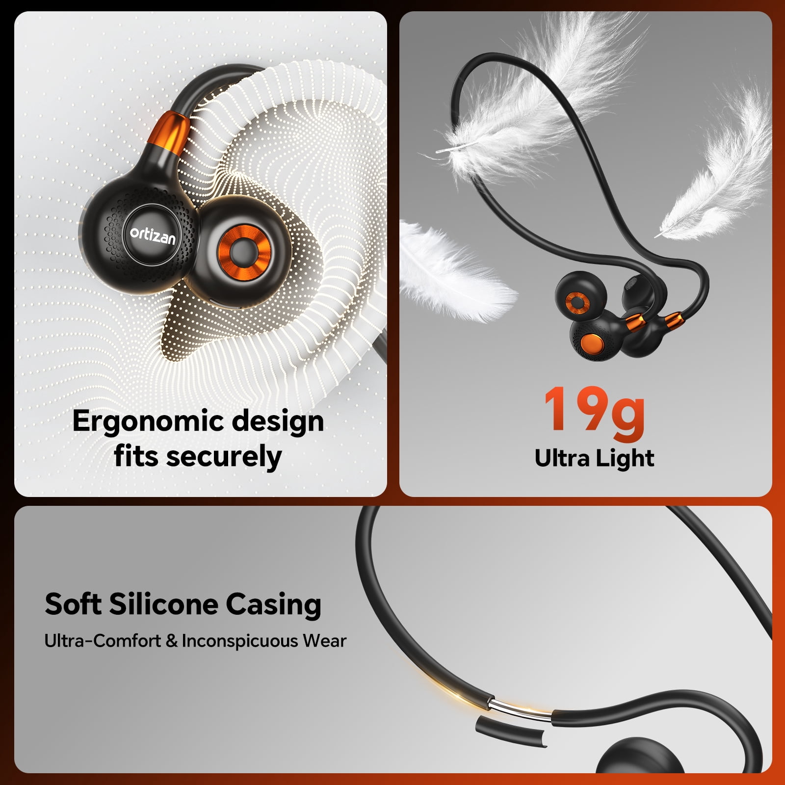 Open Ear Headphones, Bluetooth 5.3 Wireless Sport Earbuds, IPX6 Waterproof 19g Lightweight Running Headphones thumbnail 14