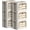 Cream White, variant on 6 Pack Clothes Storage Bins - Foldable Storage Bins for Clothes Fabric Storage Box with Metal Frame (Cream White, 16.5x12.2x12.2 inch)