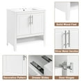 thumbnail image 3 of Royard Oaktree 30" Bathroom Vanity and Sink Combo, Wood Bathroom Storage Cabinet w/Doors & Drawers, 3 of 7