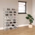 thumbnail image 6 of Shoe Rack - 8-Tier Shoe Organizer for Closet, Bathroom, Entryway - Shelf Holds 40 Pairs Sneakers, Heels, Boots by Home-Complete (White), 6 of 9