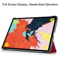 thumbnail image 3 of Dteck Smart Case for Apple iPad 10.9" Air 4th Gen (2020 Released),Slim Hard Back Shell Luxury Leather Automatic wake/sleep Kickstand Folio Protective Cover,Red, 3 of 8