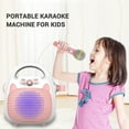 thumbnail image 2 of Karaoke Machine Rechargeable Portable Karaoke Speaker with Microphone BT/Memory Card/USB Connectivity Lights for Boys Girls, 2 of 7